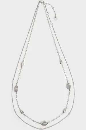 CHARLES & KEITH Aine Crystal Double-Chain Necklace