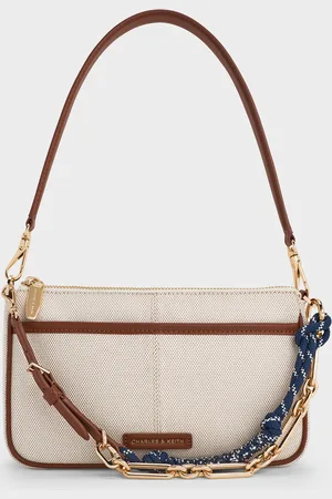 CHARLES & KEITH Addison Canvas Knotted-Rope Shoulder Bag