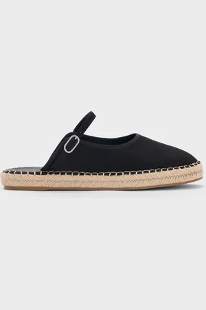 CHARLES & KEITH Faux Suede Slip-On Mary Jane Espadrilles