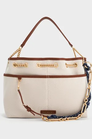 CHARLES & KEITH Addison Canvas Knotted-Rope Tote Bag
