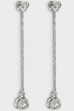CHARLES & KEITH Rosalind Flower-Motif Asymmetric Drop Earrings