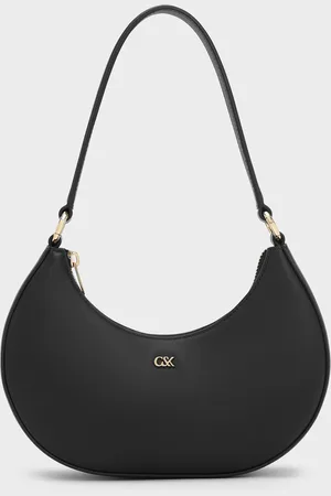 CHARLES & KEITH Leather Crescent Hobo Bag