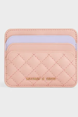 CHARLES & KEITH Cleo Two-Tone Quilted Card Holder