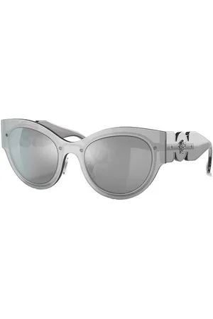 VERSACE Medusa Biggie Butterfly Sunglasses in Metallic