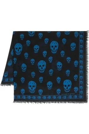 Alexander McQueen Skullprint Frayed Scarf