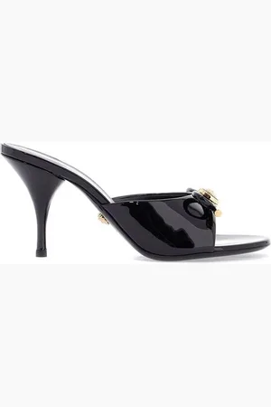 VERSACE Opera Bow Patent Leather Mules