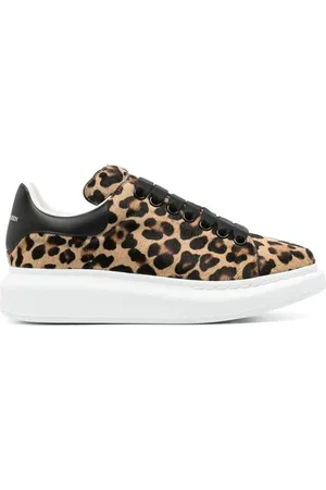 Alexander McQueen Leopard Print Oversize Sole Sneakers