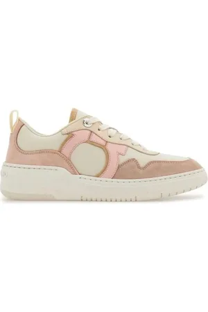 Salvatore Ferragamo Gancini Print Laceup Sneakers