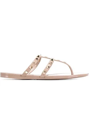 VALENTINO GARAVANI Rockstud Flat Rubber Sandals