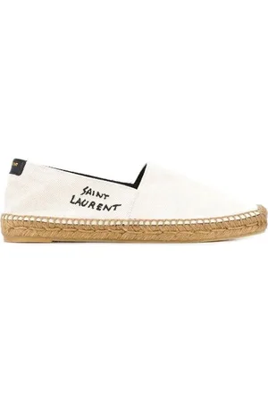 Saint Laurent Embroidered Espadrilles in Canvas