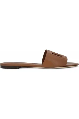Dolce & Gabbana Embossed Logo Cutout Detail Sandals