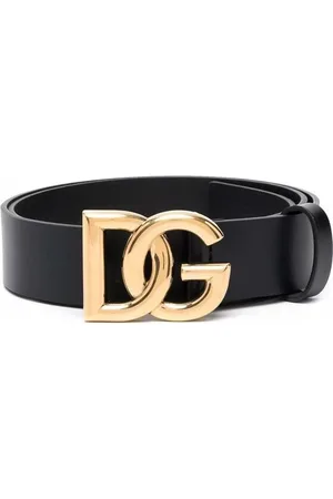 Dolce & Gabbana Logoplaque Leather Belt