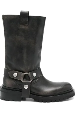 Golden Goose Leather Strapdetail Boots