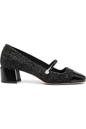 Jimmy Choo Glitter Detailed Low Block Heel