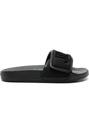 Jimmy Choo Fitz Slides With Embossed Logo