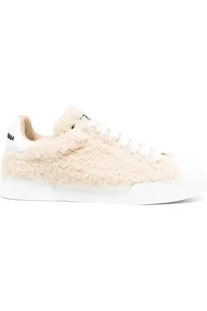 Dolce & Gabbana Leather Sneakers With Embossed Logo