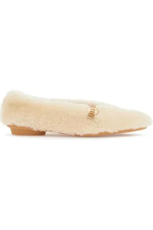 Salvatore Ferragamo Shearling Ballet Flats