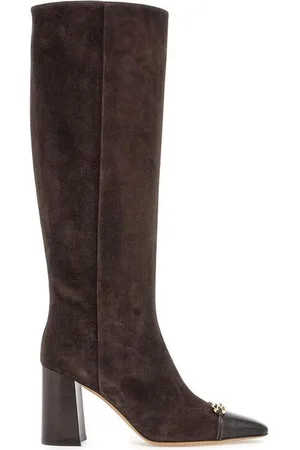 Salvatore Ferragamo Suede Stibali With Gancini