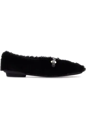 Salvatore Ferragamo Shearling Ballet Flats