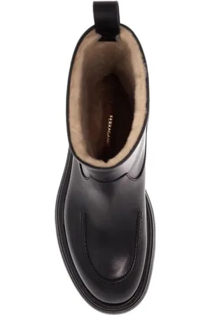 Salvatore Ferragamo Shearlinglined Ankle Boots