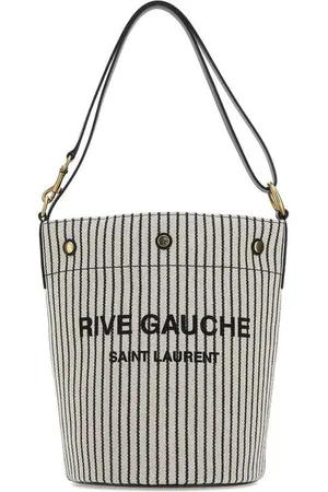 Saint Laurent Rive Gauche Striped Bucket Bag