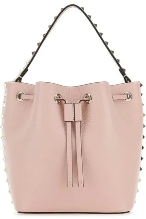 VALENTINO GARAVANI Rockstud Leather Bucket Bag