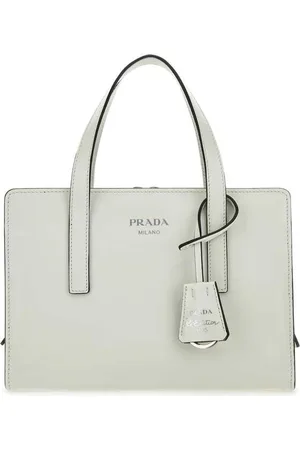 Prada Logo Detailed Top Handle Tote Bag in