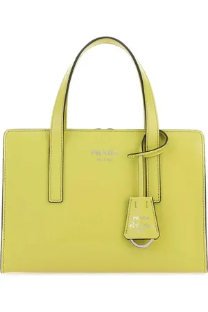 Prada Logo Detailed Top Handle Tote Bag in