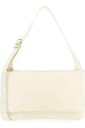 Jil Sander Ivory Leather Shoulder Bag