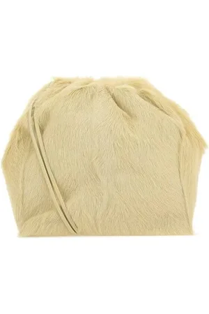 Jil Sander Cream Fur Dumpling Bucket Bag