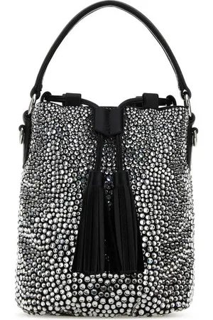 Miu Miu Embellished Satin Bucket Bag
