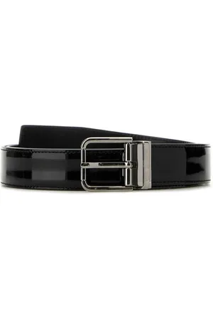 Dolce & Gabbana No Logo Patent Leather Belt