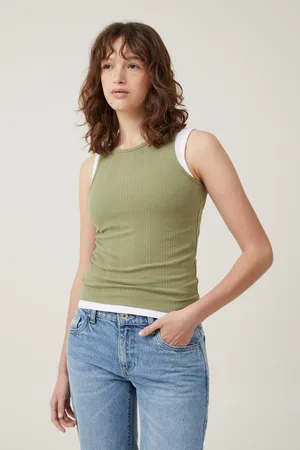 The One Organic Rib Crop Tank