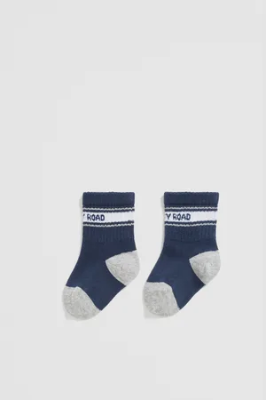 COUNTRY ROAD CR Sport Crew Socks Navy in Size 1-2 | Cotton/Nylon/Elastane