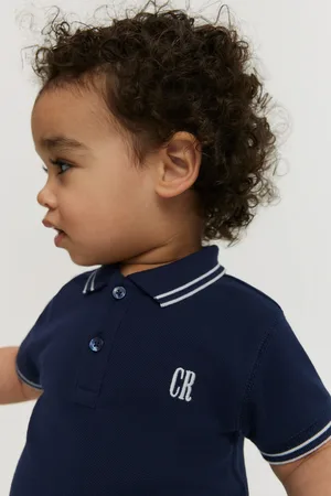 COUNTRY ROAD Boys Organically Grown Logo Polo Shirt Navy in Size 18-24 Months | 100% Cotton