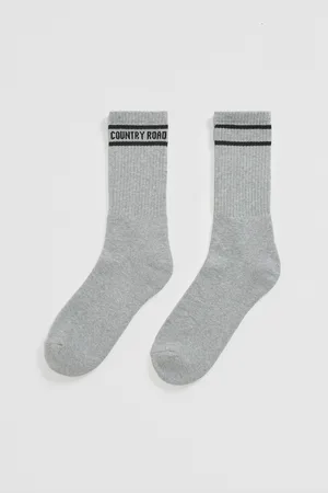 COUNTRY ROAD Australian Blend Sport Crew Socks Marle | Cotton/Polyester/Nylon