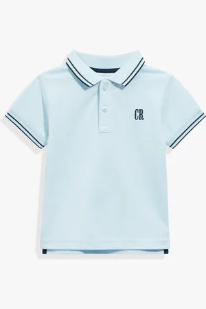 COUNTRY ROAD Organically Grown Logo Polo Shirt Pale in Size 0-3 Months | 100% Cotton