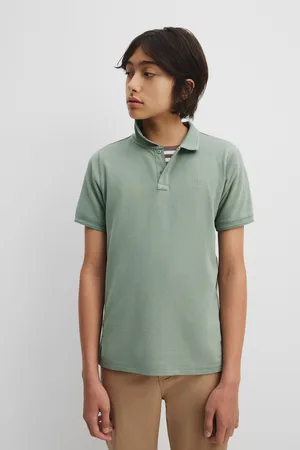 COUNTRY ROAD Teen Recycled Blend Polo Shirt Fern in Size 10 | 100% Cotton
