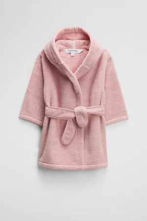 COUNTRY ROAD Mara Verified Australian Kids Hooded Robe Lotus in Size Large | 100% Cotton