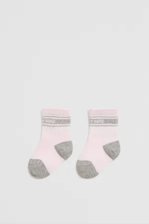COUNTRY ROAD CR Sport Crew Socks Mineral Pink in Size 1-2 | Cotton/Nylon/Elastane