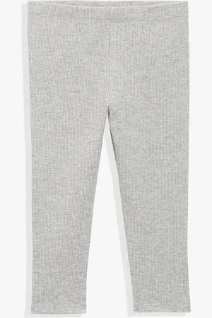 COUNTRY ROAD Girls Organically Grown Blend Solid Rib Legging Light Marle in Size 18-24 Months | Cotton/Elastane