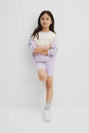 COUNTRY ROAD Girls Organically Grown Blend Bike Short Lilac in Size 2 | Cotton/Elastane