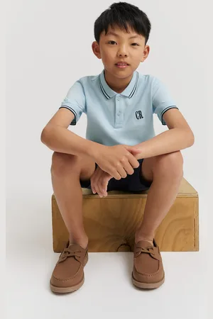 COUNTRY ROAD Boys Organically Grown Logo Polo Shirt Pale in Size 3 | 100% Cotton