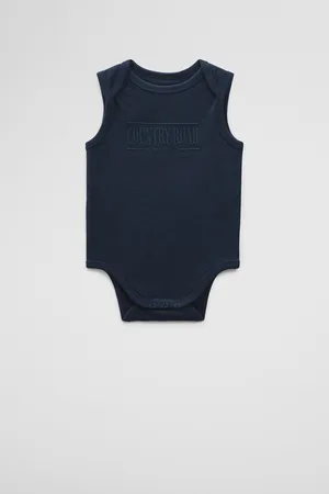 COUNTRY ROAD Girls Organically Grown Heritage Bodysuit Navy in Size 6-12 Months | 100% Cotton