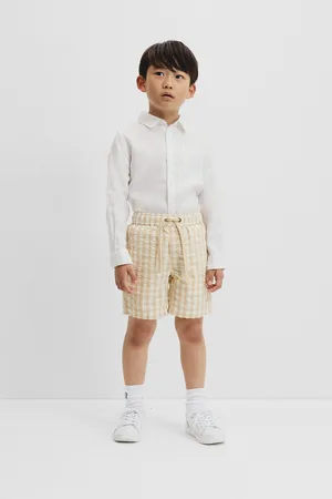 COUNTRY ROAD Boys Check Short Shell in Size 7 | Cotton/Polyester