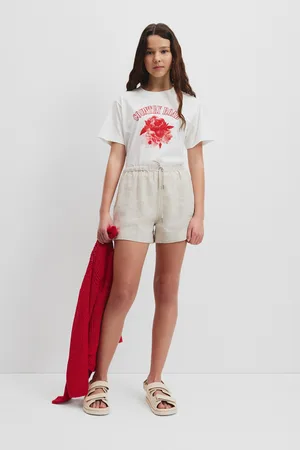COUNTRY ROAD Teen Organically Grown Short Flax in Size 8 | 100% Linen