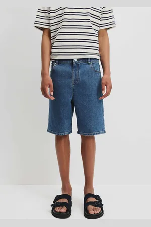 COUNTRY ROAD Teen Denim Short Mid Blue Wash in Size 10 | Cotton/Elastane
