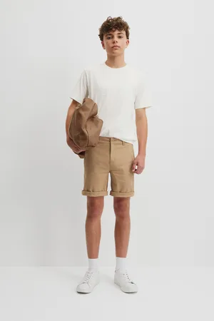 COUNTRY ROAD Teen Chino Short Sandstone in Size 10 | Cotton/Elastane