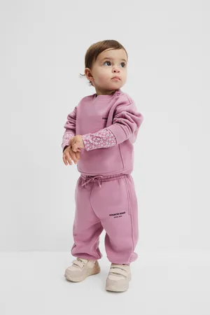 COUNTRY ROAD Girls Australian Modern Track Pants Berry in Size 6-12 Months | 100% Cotton