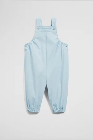 COUNTRY ROAD Boys Rain Overall Pants Powder Blue in Size 6-12 Months | 100% Polyester